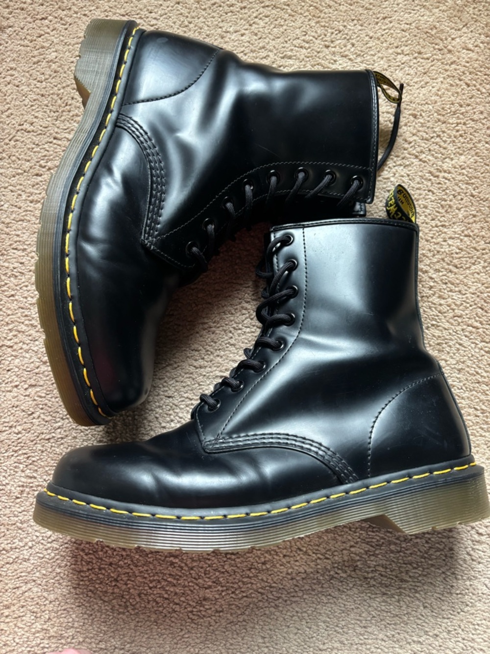 Dr. Martens 1460W Black Nior smooth boots in women’s size 11 - Picture 3 of 7